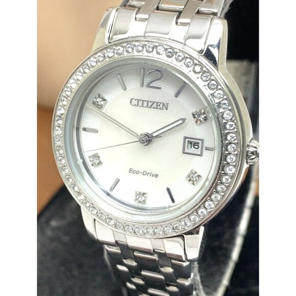 Citizen Womens Watch FE1180-65D Eco Drive Mother of Pearl Dial Silver Steel - Picture 13 of 14